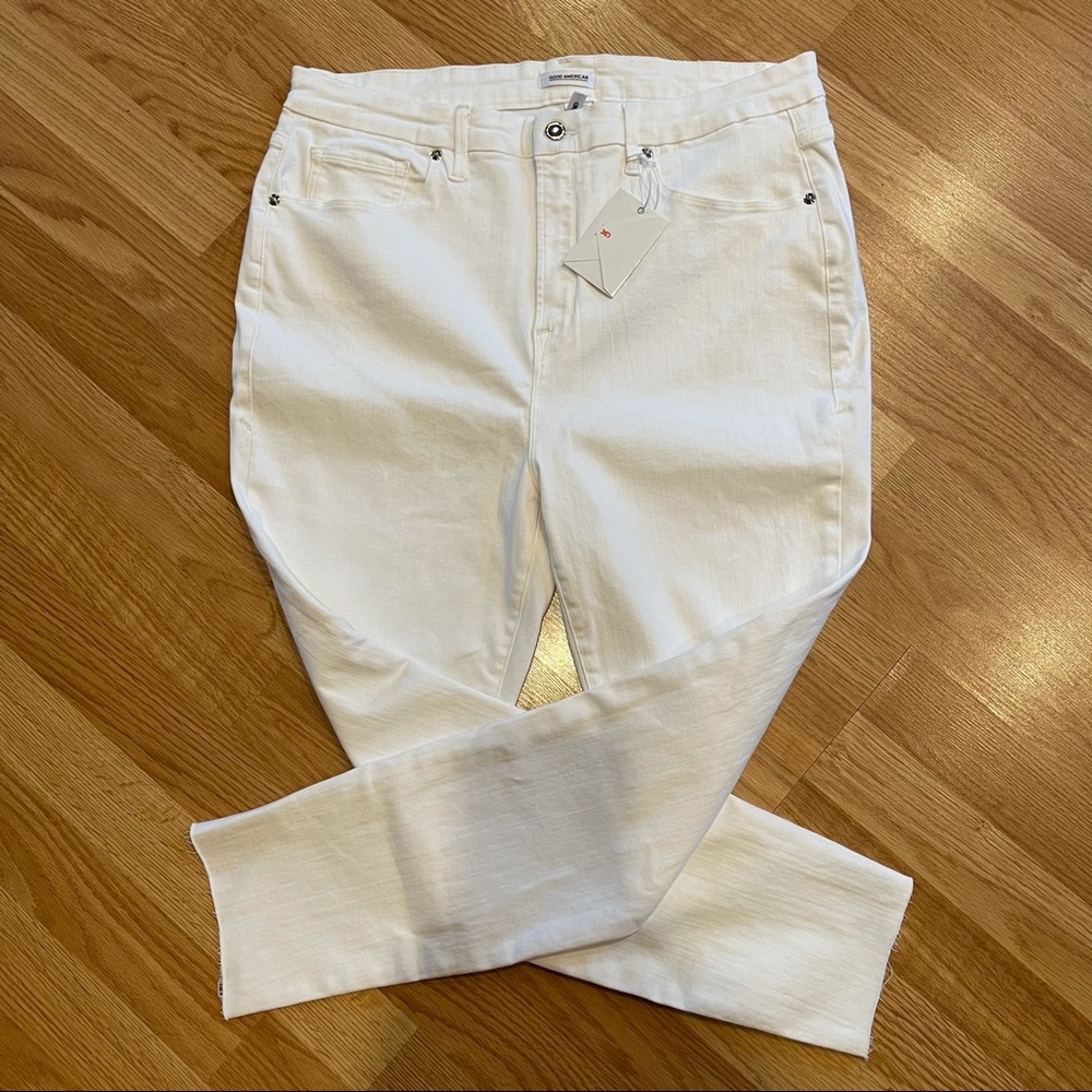 Good American white good legs crop